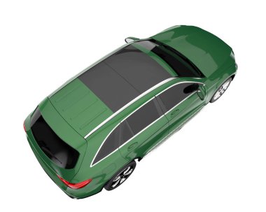 Realistic SUV isolated on white background. 3d rendering - illustration
