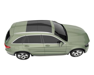 Realistic SUV isolated on white background. 3d rendering - illustration