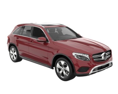 Realistic SUV isolated on white background. 3d rendering - illustration