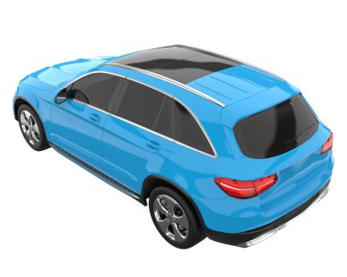 Realistic SUV isolated on white background. 3d rendering - illustration