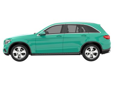 Realistic SUV isolated on white background. 3d rendering - illustration