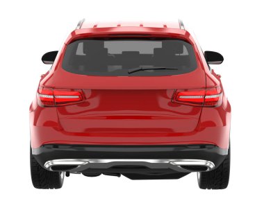 Realistic SUV isolated on white background. 3d rendering - illustration