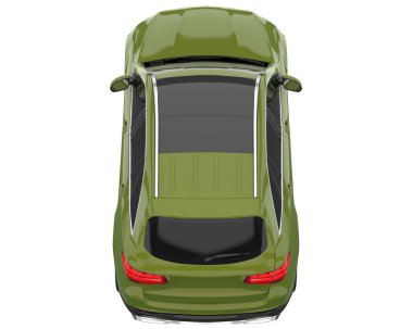 Realistic SUV isolated on white background. 3d rendering - illustration