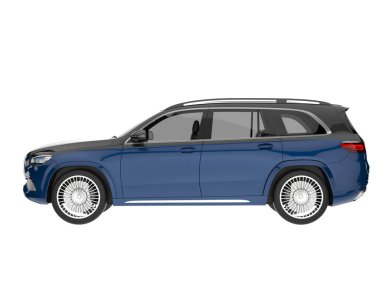 Realistic SUV isolated on white background. 3d rendering - illustration