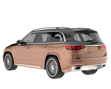 Realistic SUV isolated on white background. 3d rendering - illustration