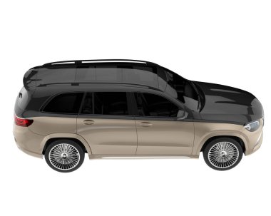 Realistic SUV isolated on white background. 3d rendering - illustration