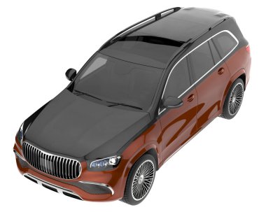 Realistic SUV isolated on white background. 3d rendering - illustration