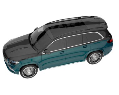 Realistic SUV isolated on white background. 3d rendering - illustration