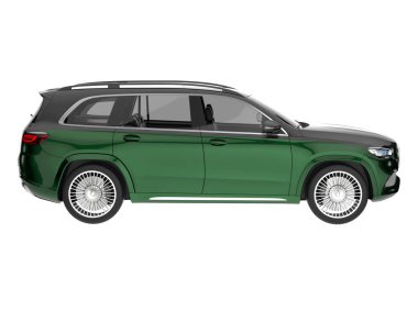 Realistic SUV isolated on white background. 3d rendering - illustration