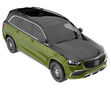 Realistic SUV isolated on white background. 3d rendering - illustration