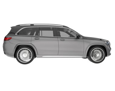 Realistic SUV isolated on white background. 3d rendering - illustration