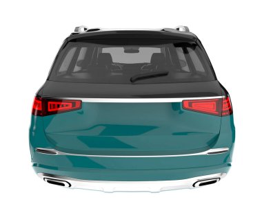 Realistic SUV isolated on white background. 3d rendering - illustration