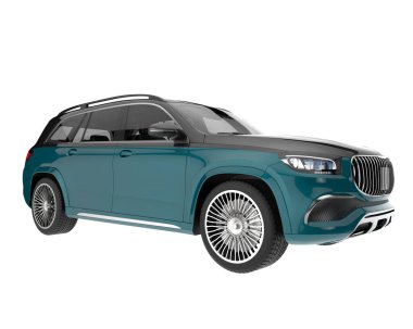 Realistic SUV isolated on white background. 3d rendering - illustration