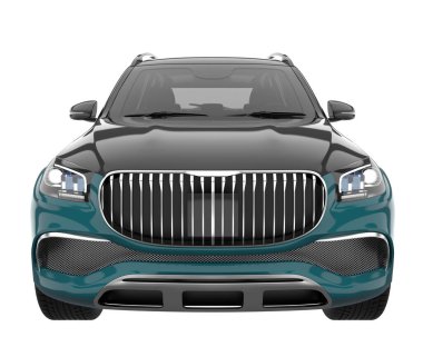 Realistic SUV isolated on white background. 3d rendering - illustration