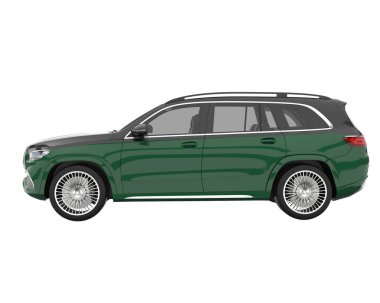 Realistic SUV isolated on white background. 3d rendering - illustration