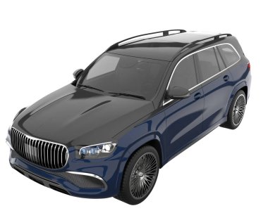 Realistic SUV isolated on white background. 3d rendering - illustration