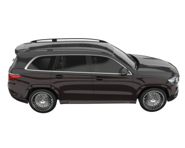 Realistic SUV isolated on white background. 3d rendering - illustration