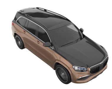 Realistic SUV isolated on white background. 3d rendering - illustration