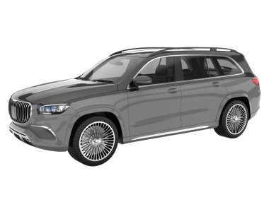 Realistic SUV isolated on white background. 3d rendering - illustration