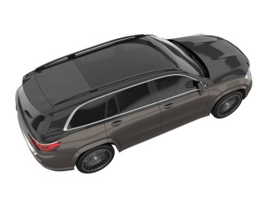 Realistic SUV isolated on white background. 3d rendering - illustration