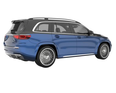 Realistic SUV isolated on white background. 3d rendering - illustration