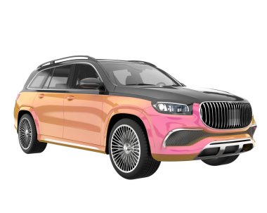 Realistic SUV isolated on white background. 3d rendering - illustration