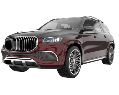 Realistic SUV isolated on white background. 3d rendering - illustration