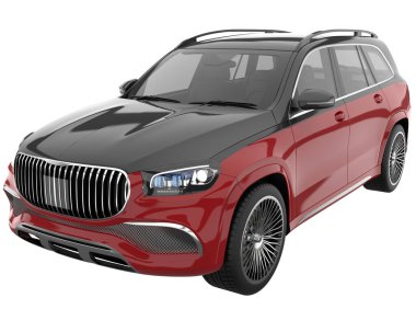 Realistic SUV isolated on white background. 3d rendering - illustration