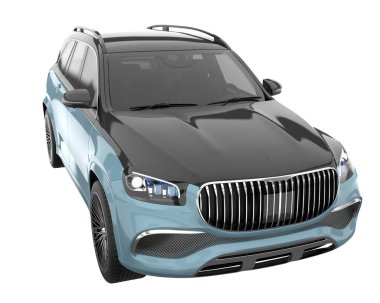 Realistic SUV isolated on white background. 3d rendering - illustration