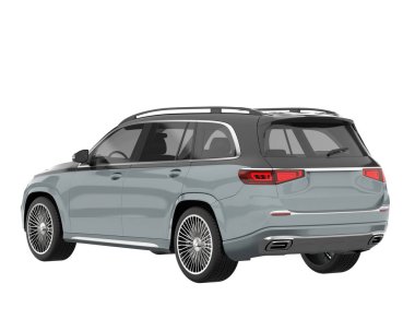 Realistic SUV isolated on white background. 3d rendering - illustration