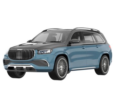 Realistic SUV isolated on white background. 3d rendering - illustration