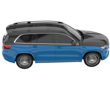 Realistic SUV isolated on white background. 3d rendering - illustration