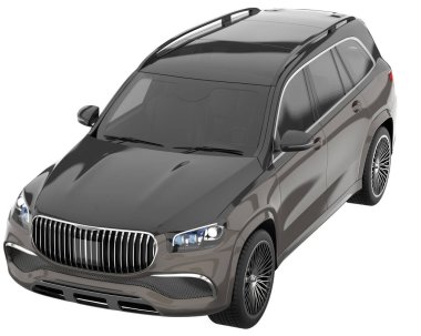 Realistic SUV isolated on white background. 3d rendering - illustration