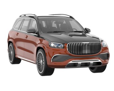 Realistic SUV isolated on white background. 3d rendering - illustration