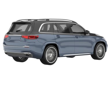 Realistic SUV isolated on white background. 3d rendering - illustration