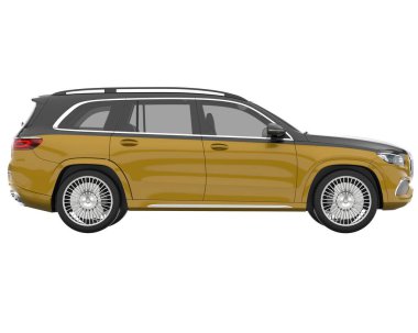 Realistic SUV isolated on white background. 3d rendering - illustration