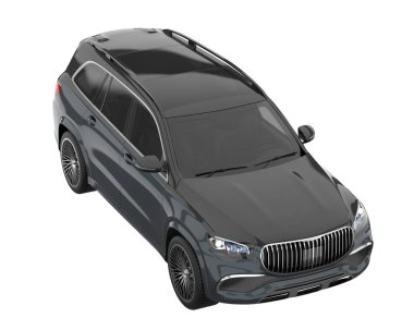 Realistic SUV isolated on white background. 3d rendering - illustration