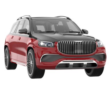 Realistic SUV isolated on white background. 3d rendering - illustration