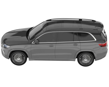 Realistic SUV isolated on white background. 3d rendering - illustration