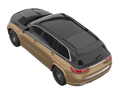 Realistic SUV isolated on white background. 3d rendering - illustration