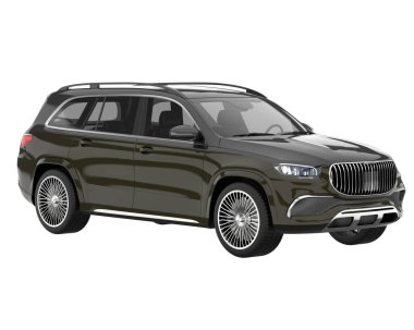 Realistic SUV isolated on white background. 3d rendering - illustration