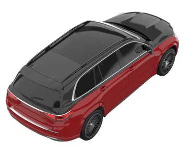 Realistic SUV isolated on white background. 3d rendering - illustration