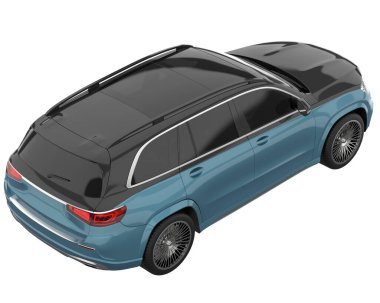 Realistic SUV isolated on white background. 3d rendering - illustration