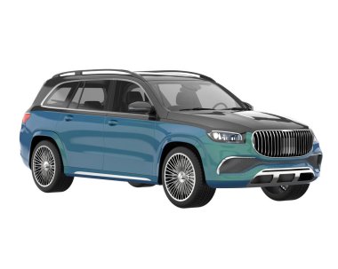 Realistic SUV isolated on white background. 3d rendering - illustration