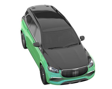 Realistic SUV isolated on white background. 3d rendering - illustration