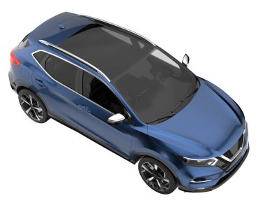 Realistic SUV isolated on white background. 3d rendering - illustration