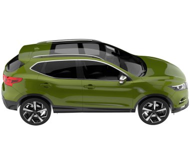 Realistic SUV isolated on white background. 3d rendering - illustration