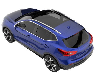 Realistic SUV isolated on white background. 3d rendering - illustration