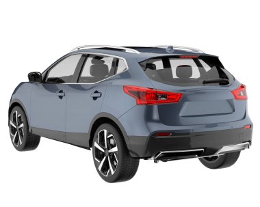 Realistic SUV isolated on white background. 3d rendering - illustration