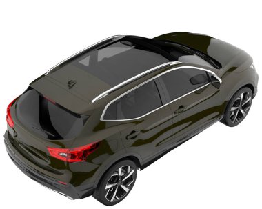 Realistic SUV isolated on white background. 3d rendering - illustration